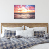 Zonnestrand en zee canvas afdruk (Insitu (Slaapkamer))