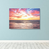 Zonnestrand en zee canvas afdruk (Insitu (Houten vloer))