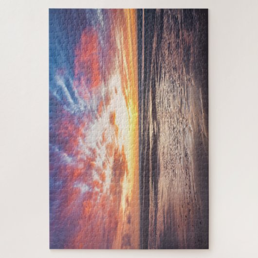 Zonnestrand en zee legpuzzel (Verticaal)