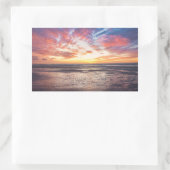Zonnestrand en zee rechthoekige sticker (Tas)