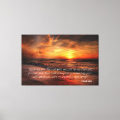 Zonnestrand maakt geen angst voor Isaiah 41:10 Canvas Afdruk (Voorkant)