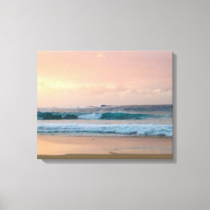 Zonnestrand met oceaan canvas afdruk