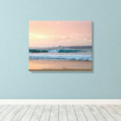 Zonnestrand met oceaan canvas afdruk (Insitu (Houten vloer))