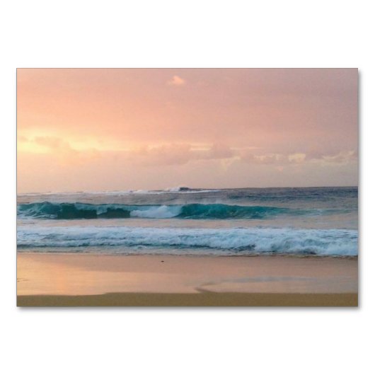 Zonnestrand met oceaan kaart (Voorkant)