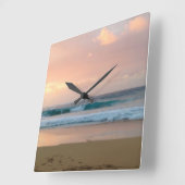 Zonnestrand met oceaan vierkante klok (Hoek)