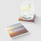 Zonnestrand Stenen Onderzetter (Zijkant)