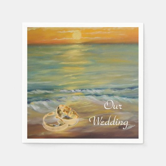 Zonnestrandbruiloften Servet (Voorkant)