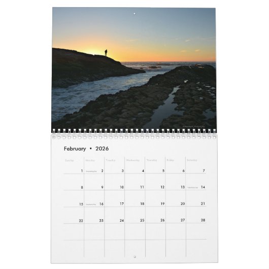 Zonnestranden Kalender (Feb 2026)
