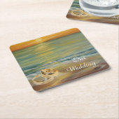 Zonnestrandwanden servetten kartonnen onderzetters (Schuin)