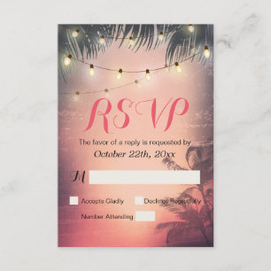 Zonnestratie en RSVP-antwoordapparaat voor zomerva RSVP Kaartje