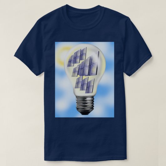 Zonnestroomlamp T-shirt (Design voorkant)