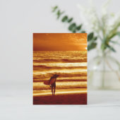 zonnesurfer briefkaart (Staand voorkant)