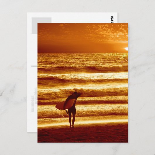 zonnesurfer briefkaart (Voorkant / Achterkant)