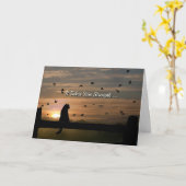 Zonnesympathie Cat in slaap-Kaart Kaart (Gele Bloem)