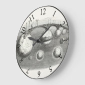  zonnesysteem zwart en wit surrealistisch grote klok (Hoek)