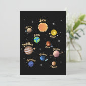 Zonnesysteemcentrales Kinder kennis buitenruimte T Bedankkaart (Staand voorkant)