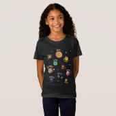 Zonnesysteemcentrales Kinder kennis buitenruimte T T-shirt (Voorkant volledig)