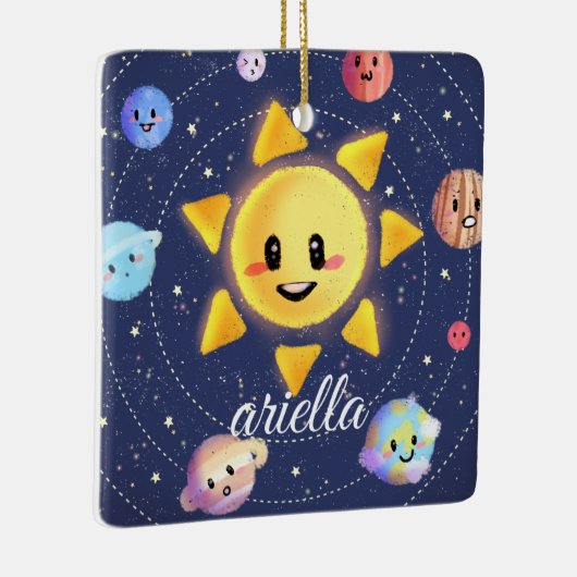 Zonnesysteemgalaxtoestellen Keramisch Ornament (Rechts)