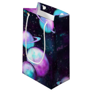 Zonnesysteemgloed Kosmic Blue Paars roze planet Klein Cadeauzakje