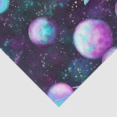 Zonnesysteemgloed | Kosmic Blue Paars roze planet Tissuepapier (Detail)