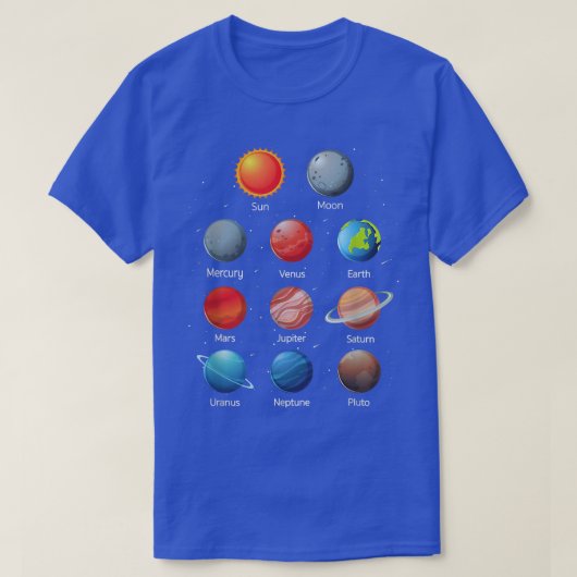 Zonnesysteeminstallaties in de ruimtewetenschappen t-shirt (Design voorkant)