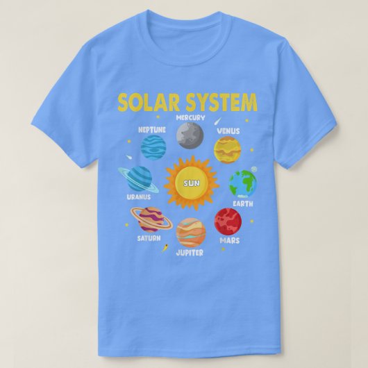Zonnesysteeminstallaties voor kinderen Zonnesystee T-shirt (Design voorkant)