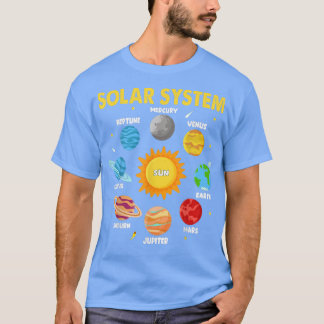 Zonnesysteeminstallaties voor kinderen Zonnesystee T-shirt