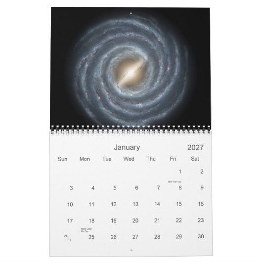 Zonnesysteemkalender Kalender (Jan 2027)