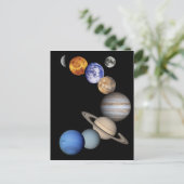 Zonnesysteemmontage Briefkaart (Staand voorkant)