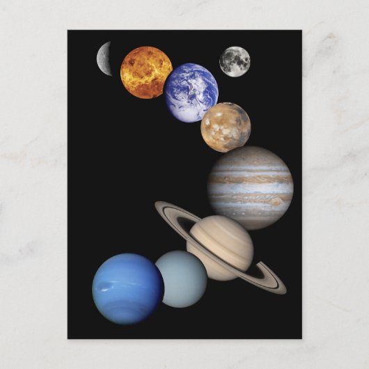 Zonnesysteemmontage Briefkaart (Voorkant)