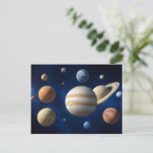 Zonnesysteemmontage Briefkaart (Staand voorkant)