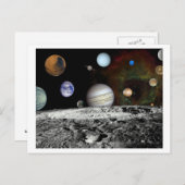 Zonnesysteemmontage-Briefkaart Briefkaart (Voorkant / Achterkant)