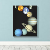 Zonnesysteemmontage Canvas Afdruk (Insitu (Houten vloer))