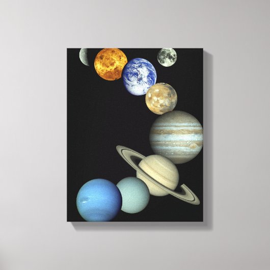 Zonnesysteemmontage Canvas Afdruk (Voorkant)