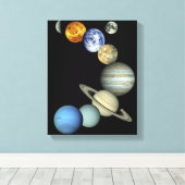 Zonnesysteemmontage Canvas Afdruk (Insitu (Houten vloer))