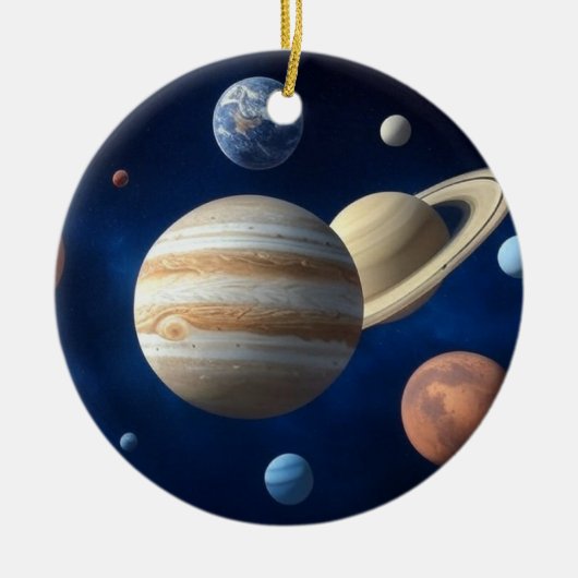 Zonnesysteemmontage Keramisch Ornament (Voorkant)