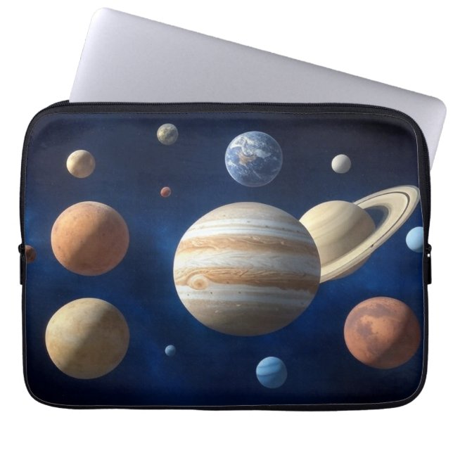 Zonnesysteemmontage Laptop Sleeve (Voorkant)