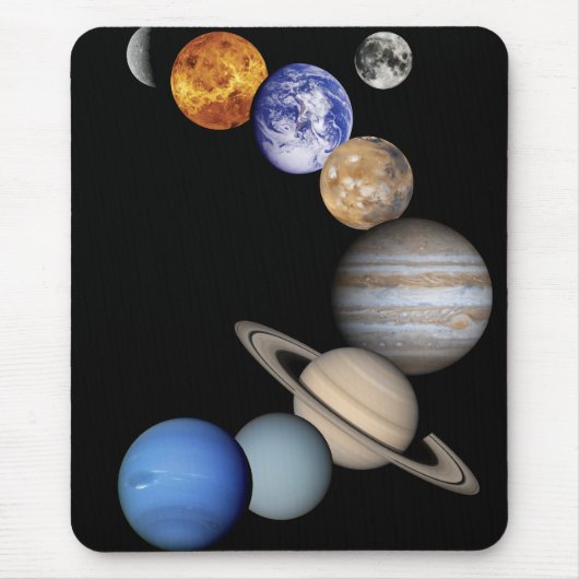 Zonnesysteemmontage Muismat (Voorkant)
