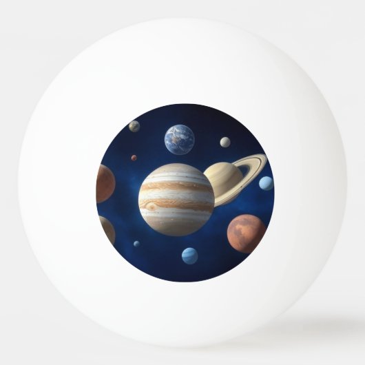 Zonnesysteemmontage Pingpongbal (Voorkant)