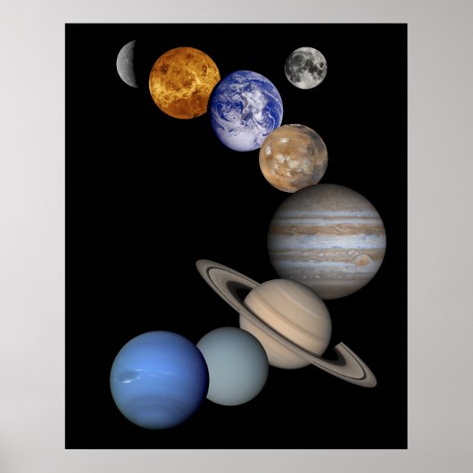 Zonnesysteemmontage Poster (Voorkant)