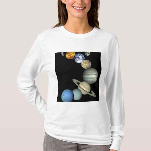 Zonnesysteemmontage T-shirt (Voorkant)