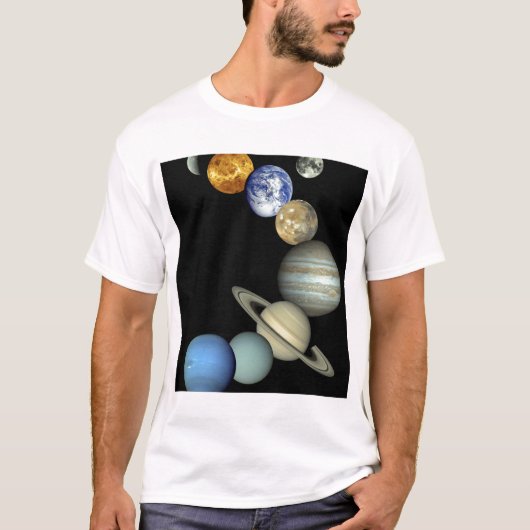 Zonnesysteemmontage T-shirt (Voorkant)