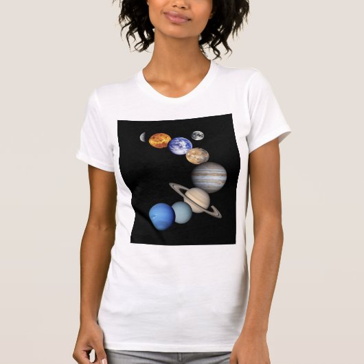 Zonnesysteemmontage T-shirt (Voorkant)