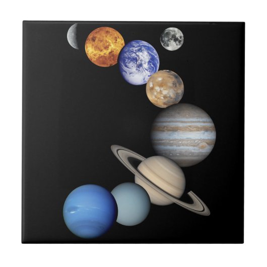 Zonnesysteemmontage Tegeltje (Voorkant)