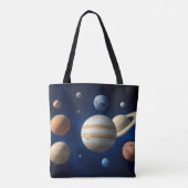 Zonnesysteemmontage Tote Bag (Achterkant)