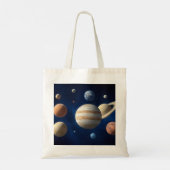 Zonnesysteemmontage Tote Bag (Achterkant)