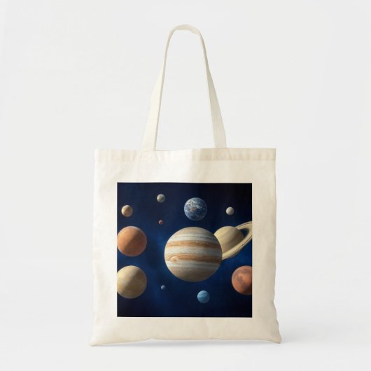 Zonnesysteemmontage Tote Bag (Voorkant)