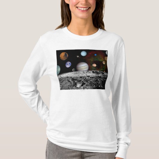 Zonnesysteemmontage van Voyager-Afbeeldingen T-shirt (Voorkant)
