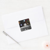 Zonnesysteemmontage van Voyager-Afbeeldingen Vierkante Sticker (Envelop)