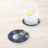 Zonnesysteemmontage Zandsteen Onderzetter (Zijkant)